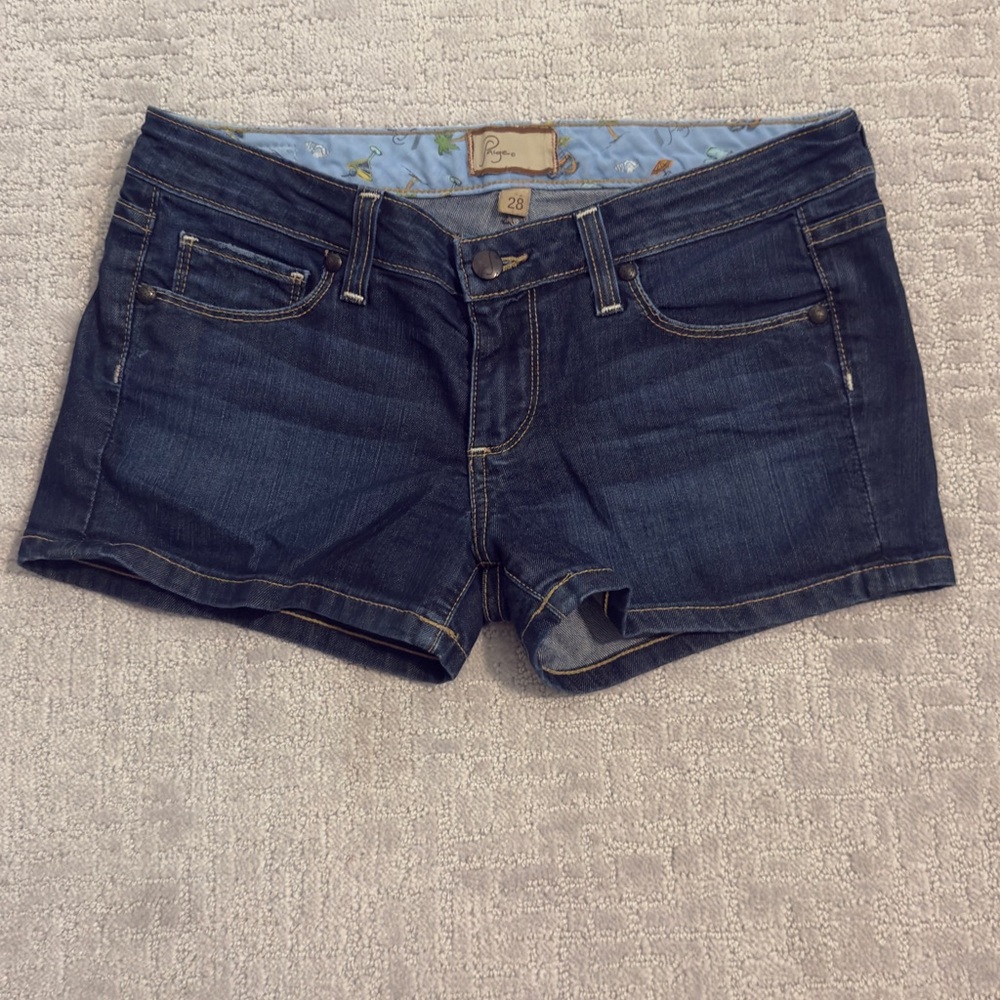 Paige Dark Blue Denim Women’s Shorts